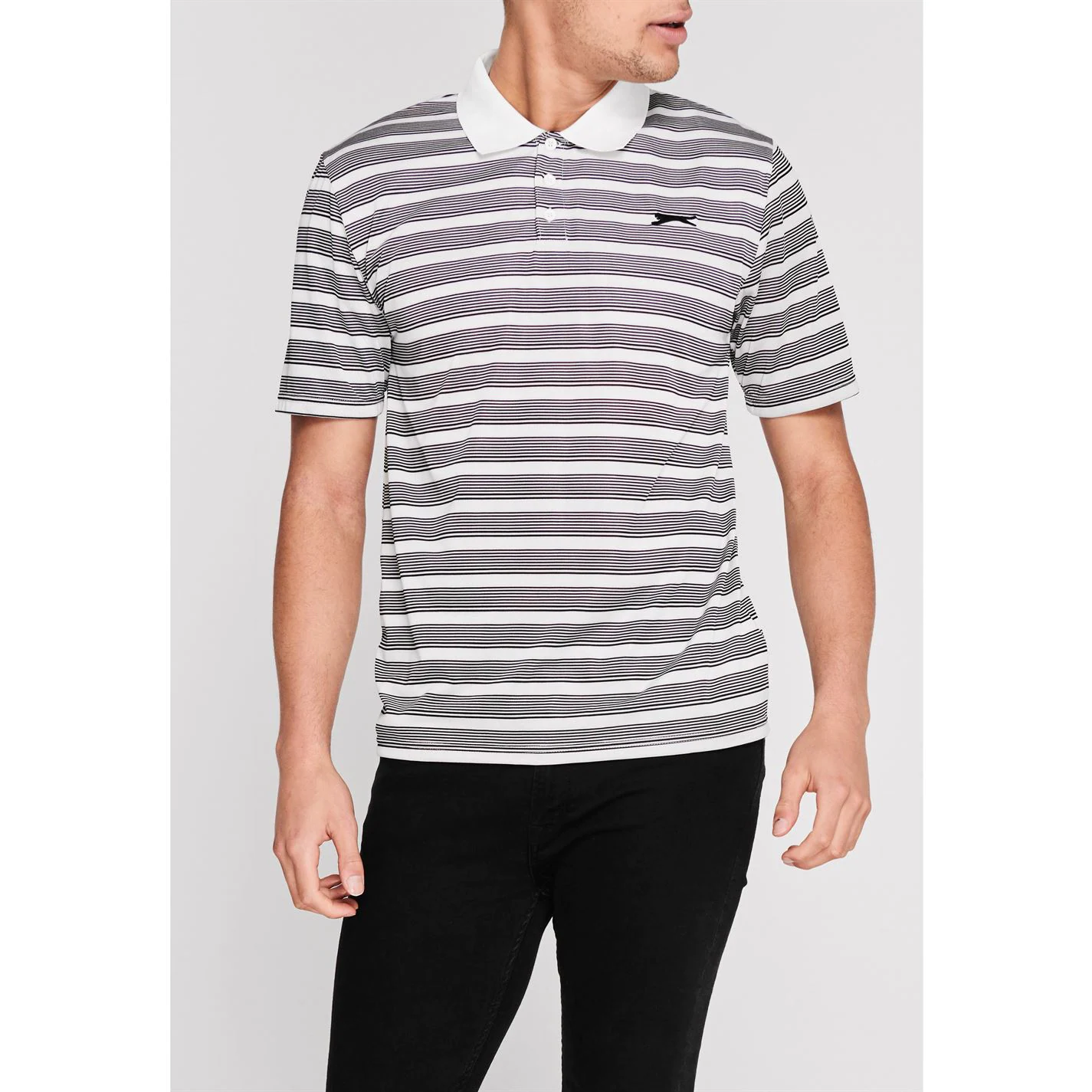 Slazenger Stripe Polo Shirt Mens 2 Slazenger Stripe Polo Shirt Mens - Image 2