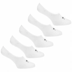 Slazenger Invisible 5 Pack Trainer Socks Mens