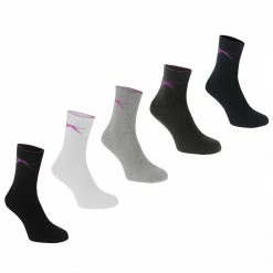 Slazenger 5 Pack Crew Socks Junior