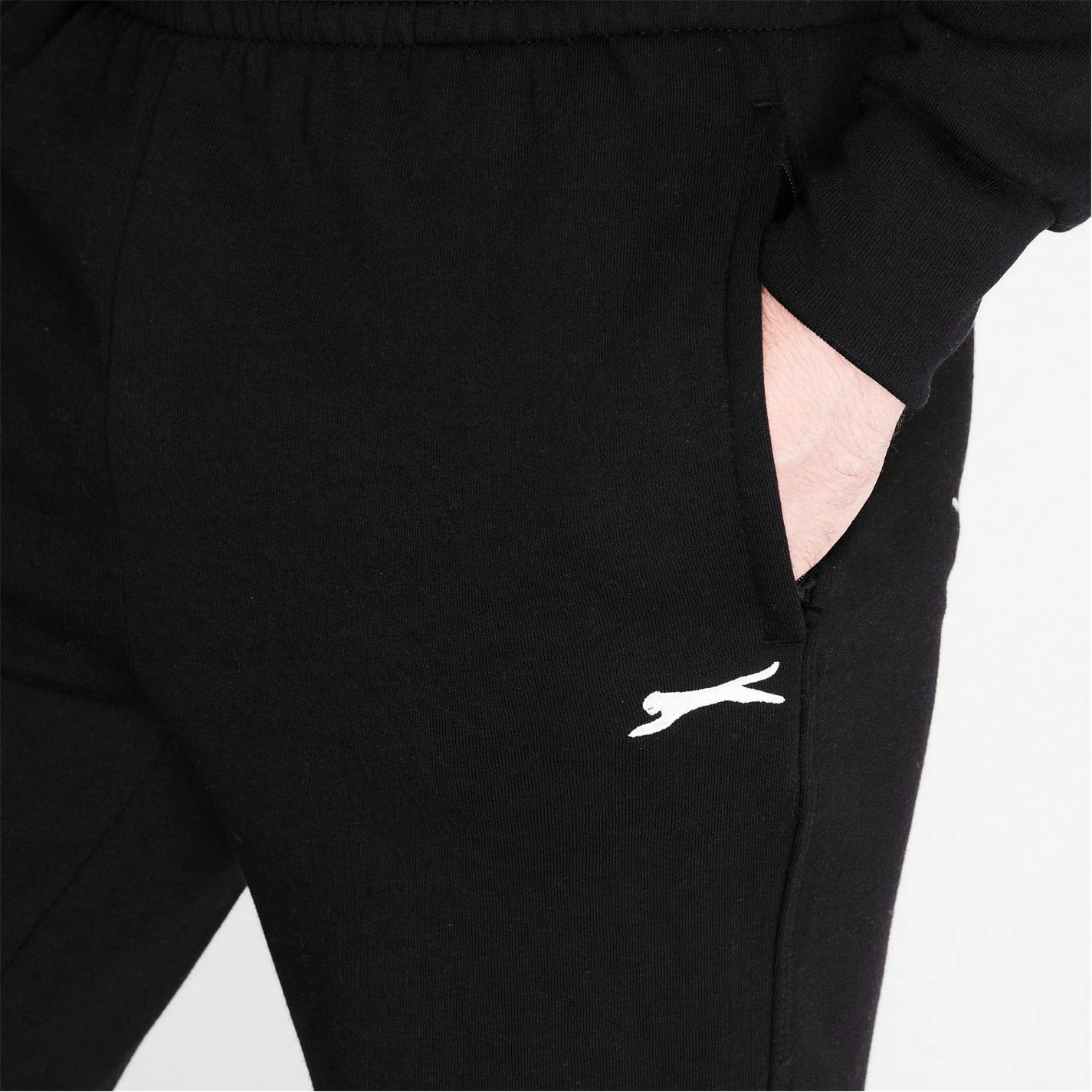 Slazenger Cuffed Fleece Jogging Pants Mens 4 Slazenger Cuffed Fleece Jogging Pants Mens - Image 4