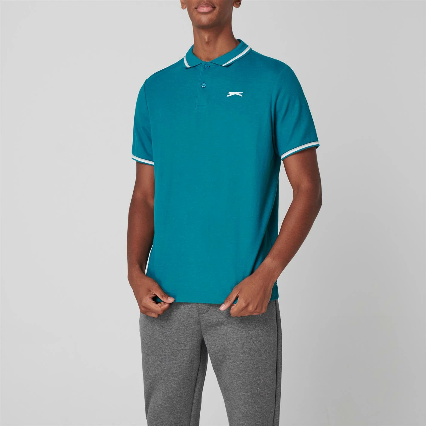 Slazenger Tipped Polo Shirt Mens 2 Slazenger Tipped Polo Shirt Mens - Image 2