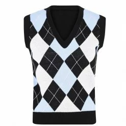 Slazenger Argyle Sleeveless Jumper Ladies
